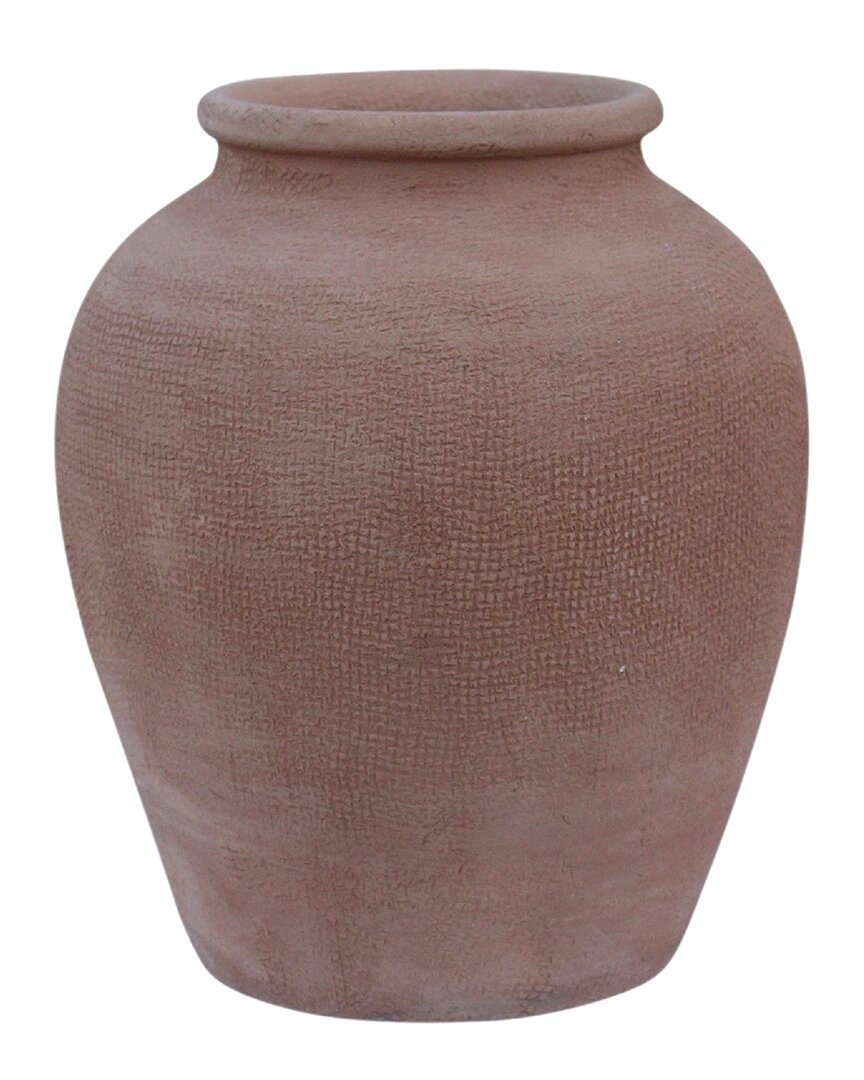 Bidkhome Terracotta Vase In Orange
