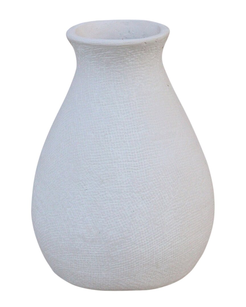 Bidkhome Paper Mache Vase In White