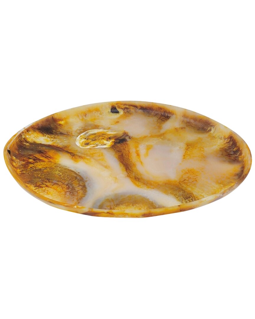 Shop Bidkhome Tortoiseshell Resin Tray In Brown