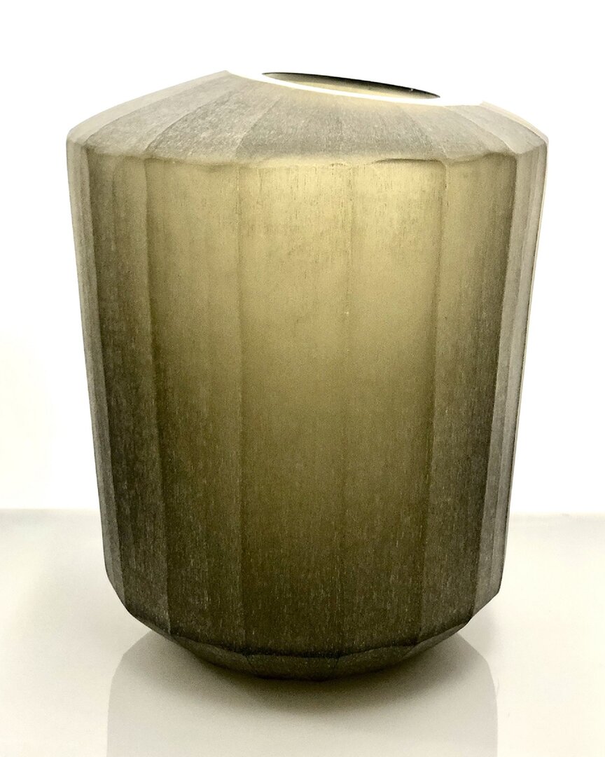 Shop Bidkhome Vase Long Vertical Flat Cut Stone Finish