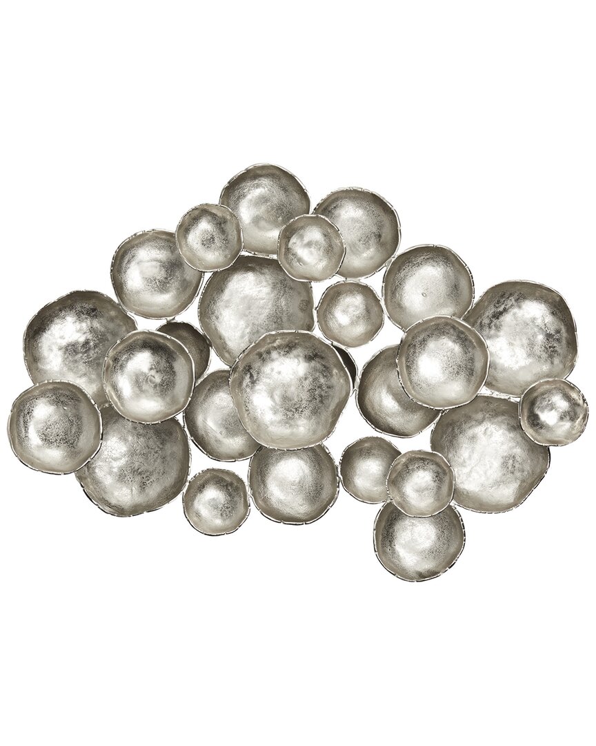 Peyton Lane Plate Aluminum Wall Decor With Uneven Edges In Silver