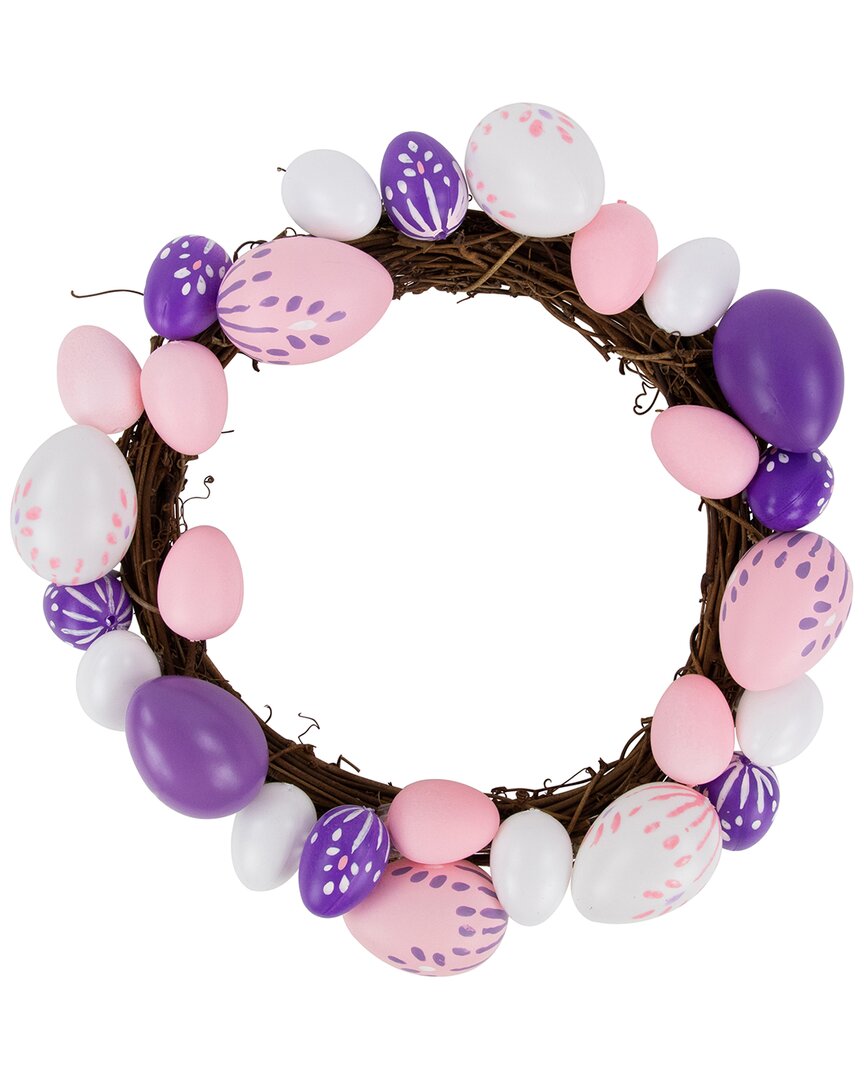 Shop Northlight 10in Pastel Easter Egg Spring Wreath In Pink
