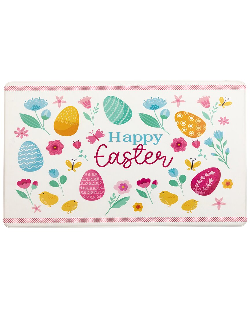 Shop Northlight 29in Pastel Eggs & Chicks Happy Easter Kitchen Mat In White