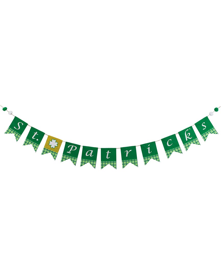 Shop Northlight 7.5ft Plaid St. Patrick's Swallowtail Flag Wall Banner In Green
