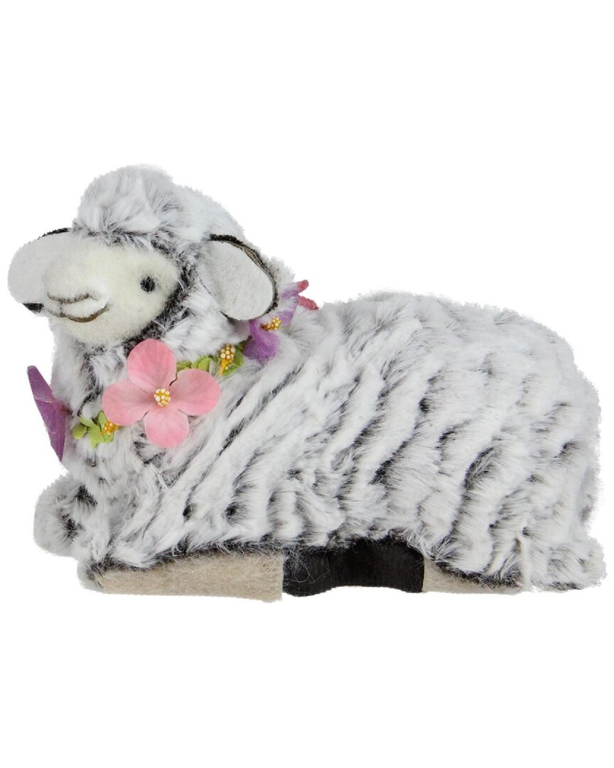 Shop Northlight 6.75in Plush Kneeling Sheep Spring Figure In White