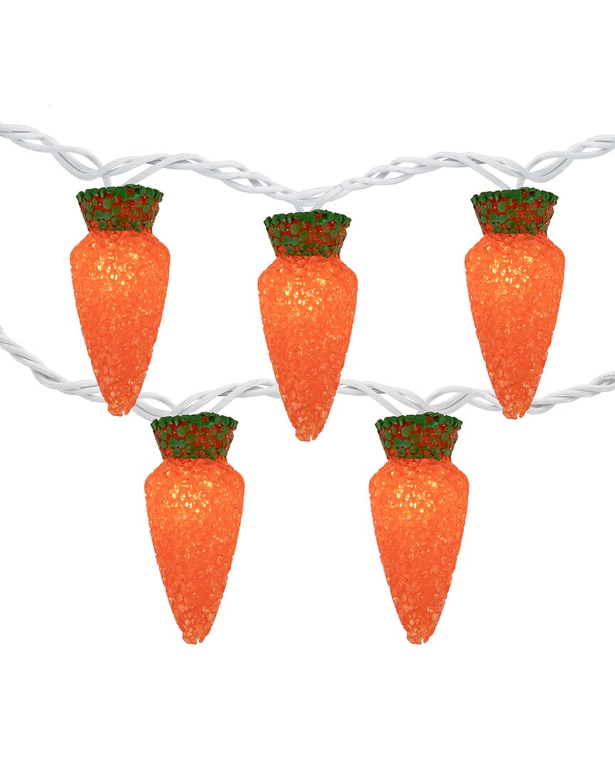 Shop Northlight 10-count Carrot Easter String Light Set In Orange