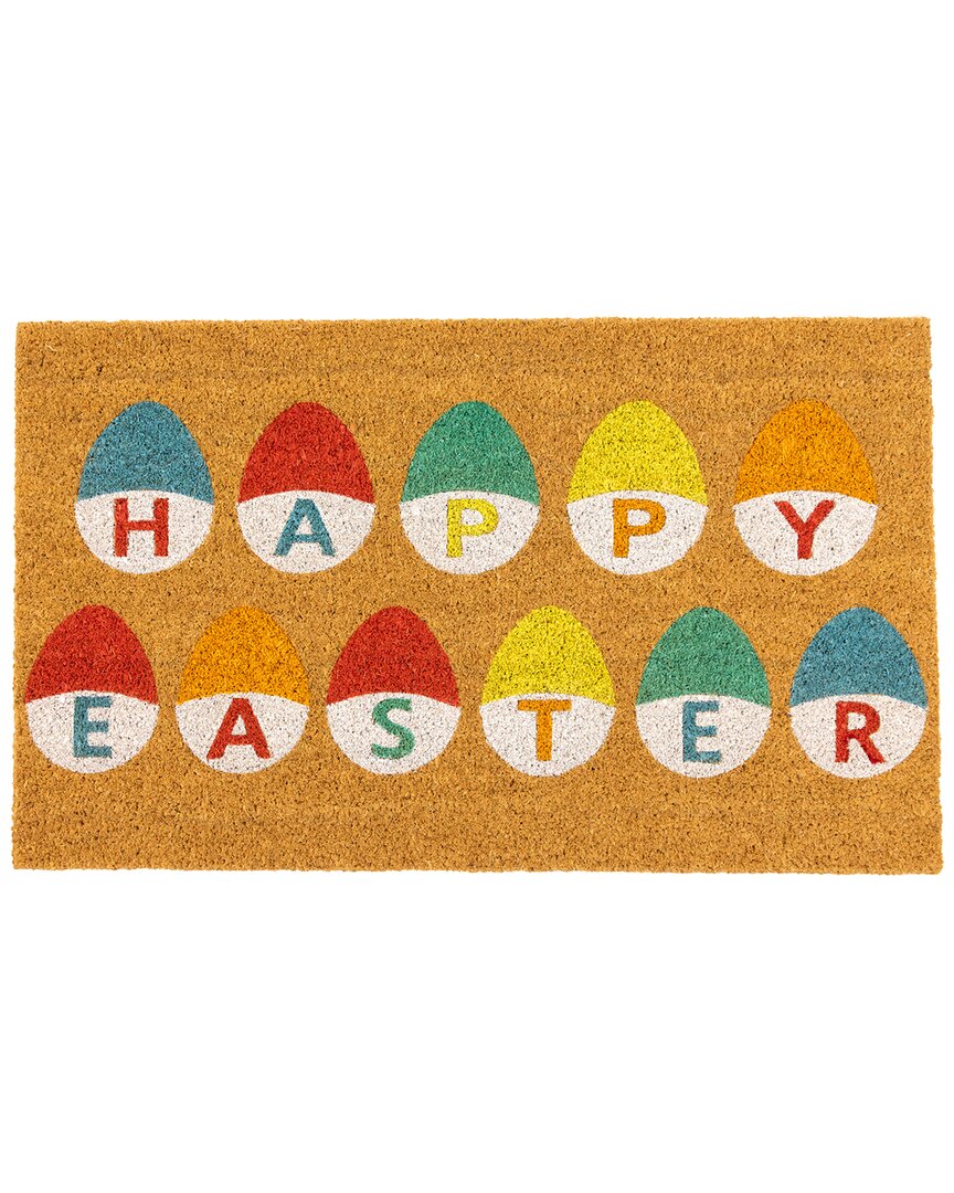 Shop Northlight 18in Coir Happy Easter Egg Outdoor Doormat In Multicolor