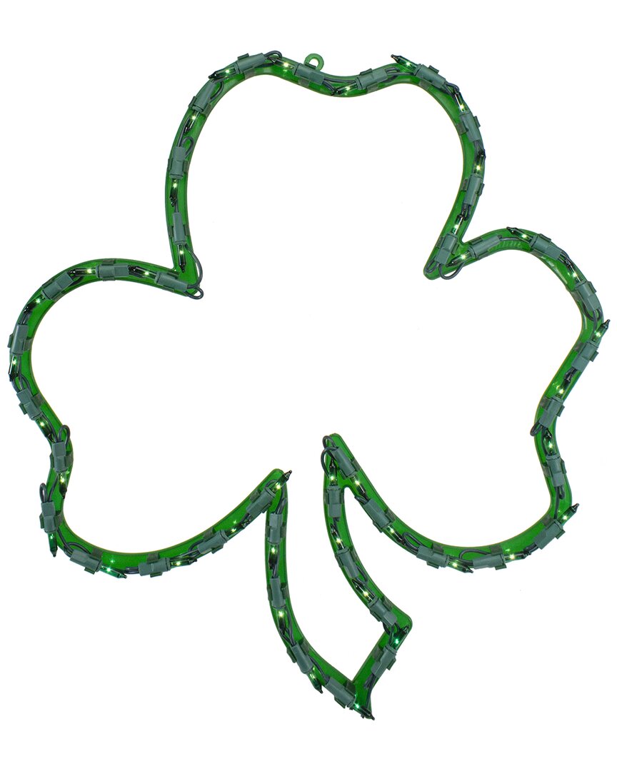 Shop Northlight 17in Lighted St. Patrick's Day Irish Shamrock Window Silhouette In Green