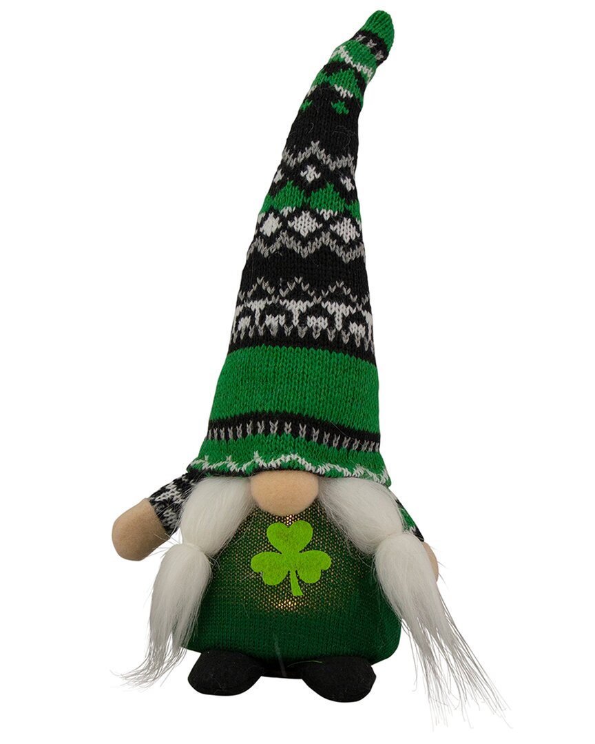 Shop Northlight 11.5in Led Lighted St. Patrick's Day Girl Gnome In Green