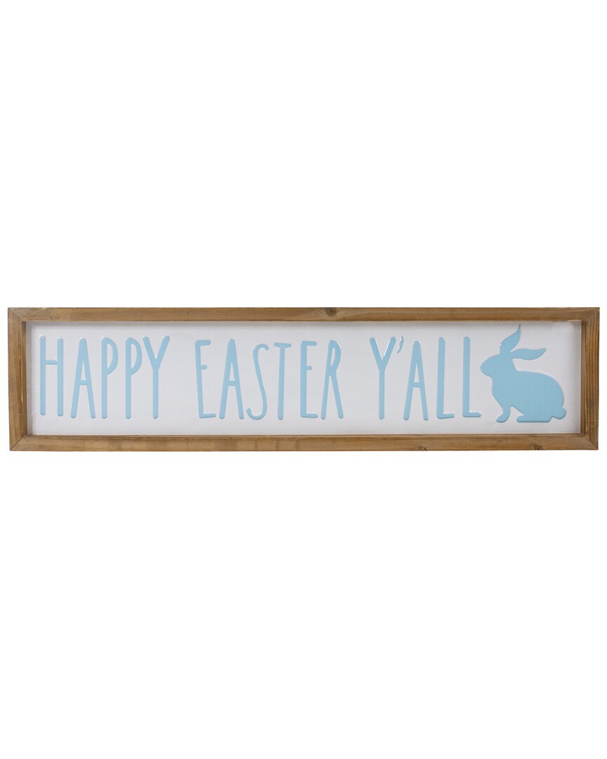 Shop Northlight 26in Wooden Framed Happy Easter Y'all Sign In White