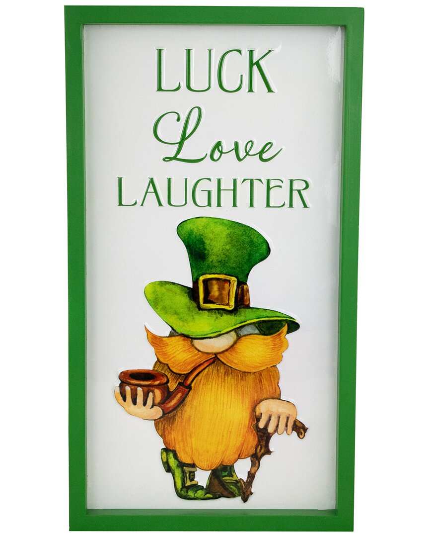 Shop Northlight Luck Love Laughter St. Patrick's Day Framed Wall Sign In Green