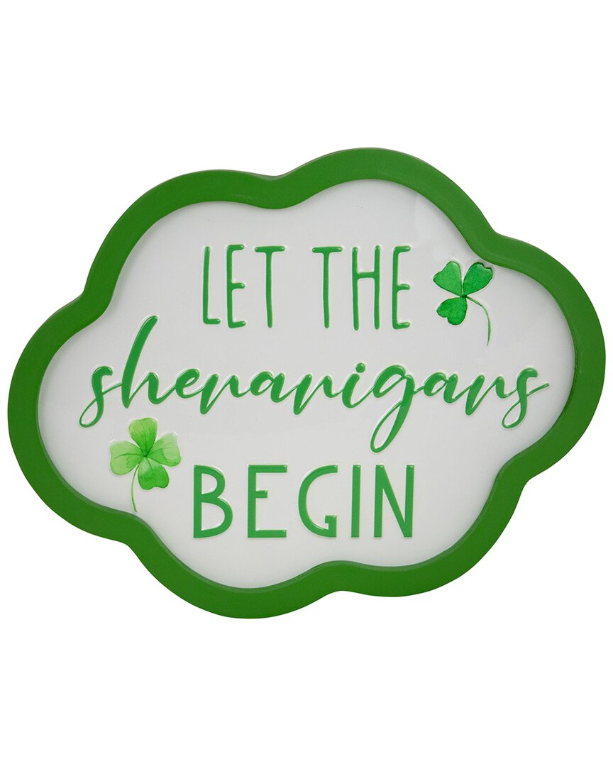 Shop Northlight Let The Shenanigans Begin St. Patrick's Day Framed Wall Sign In Green