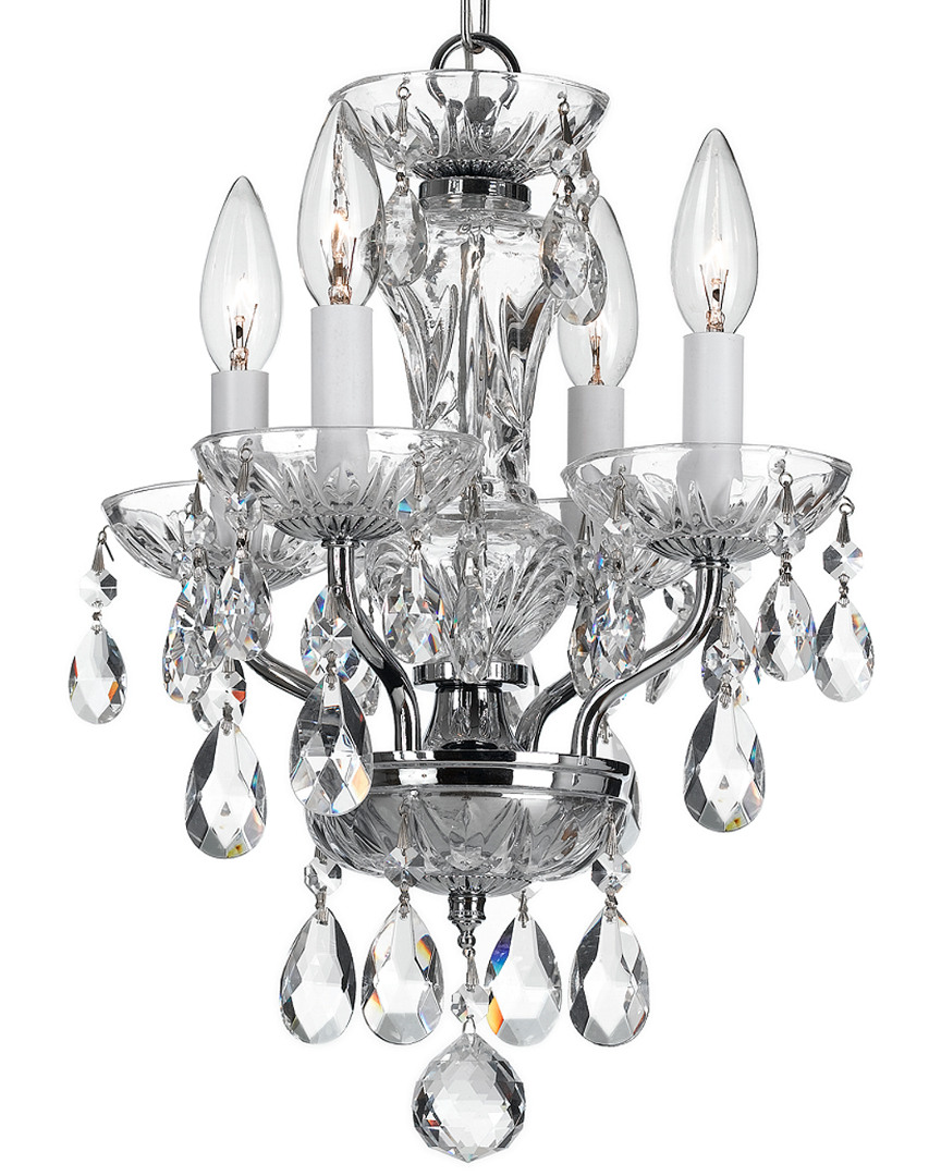 Crystorama Traditional Crystal 4-light Mini Chandelier In Multicolor
