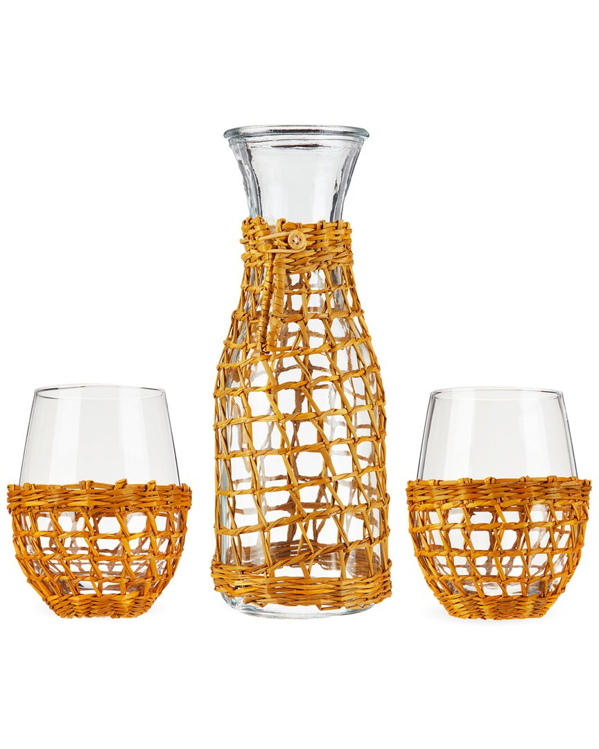 Twine Island Carafe & Stemless Wine Glasses Set Of 3