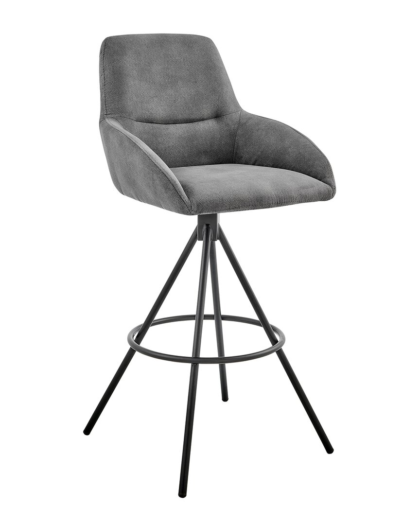 Armen Living Odessa 26in Counter Height Bar Stool In Charcoal