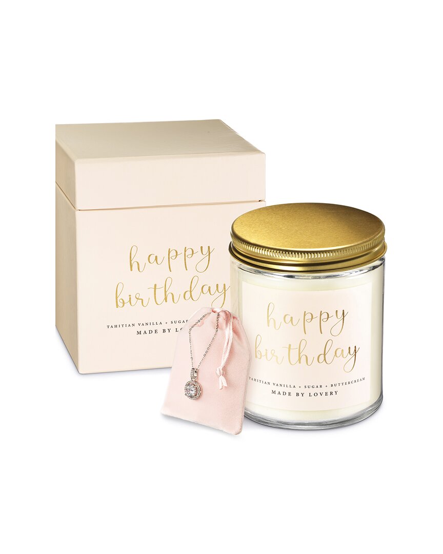 Lovery 4pc Birthday Gift Set With Candle In Multicolor