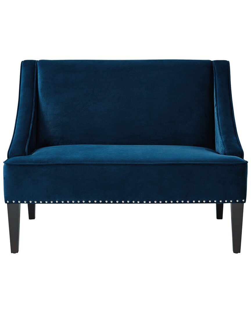 Shop Inspired Home Janessa Navy Bench In Blue