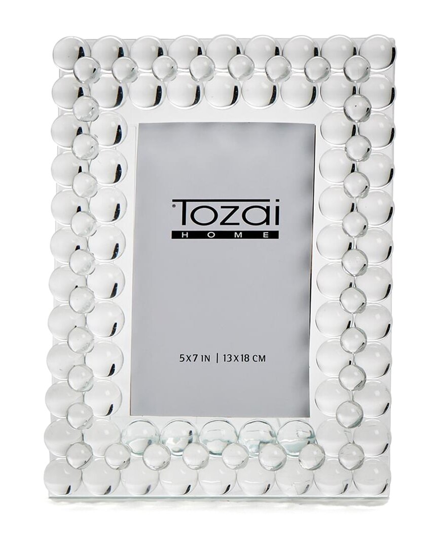 TOZAI TOZAI LAYERED BUBBLES CRYSTAL GLASS 5 X 7 PHOTO FRAME