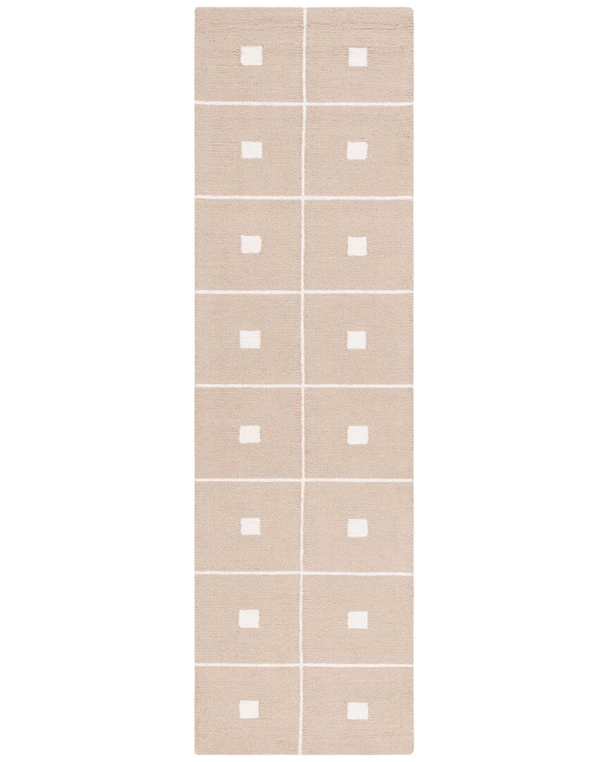 Martha Stewart 300 Wool & Cotton With Latex Rug In Beige