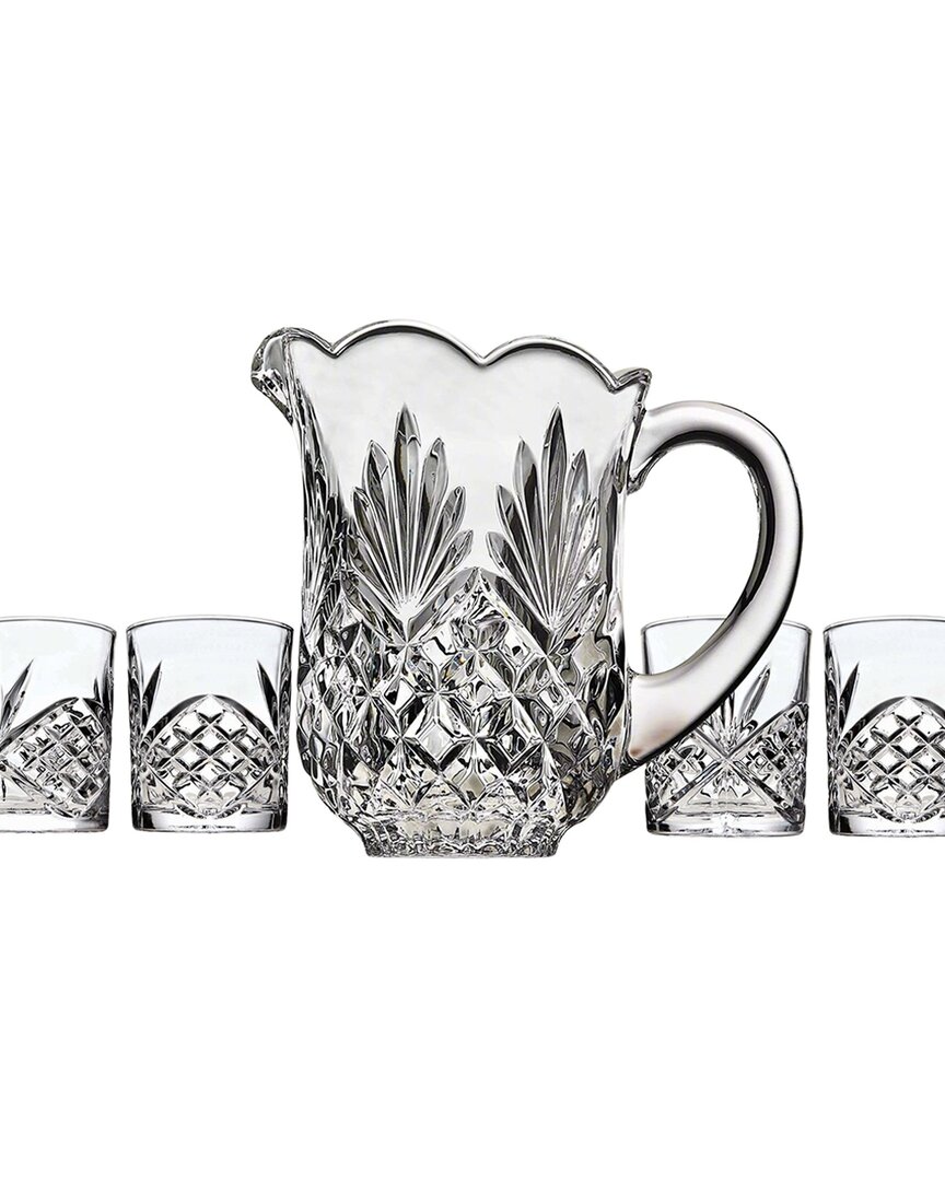Godinger Dublin Crystal 5pc Pitcher & Double Old Fashioned Set