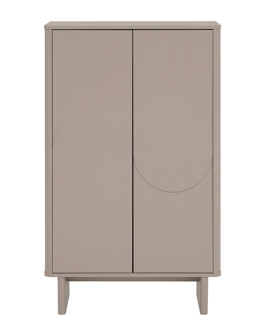 Manhattan Comfort Modern Ella 51.4in Accent Cabinet In Brown