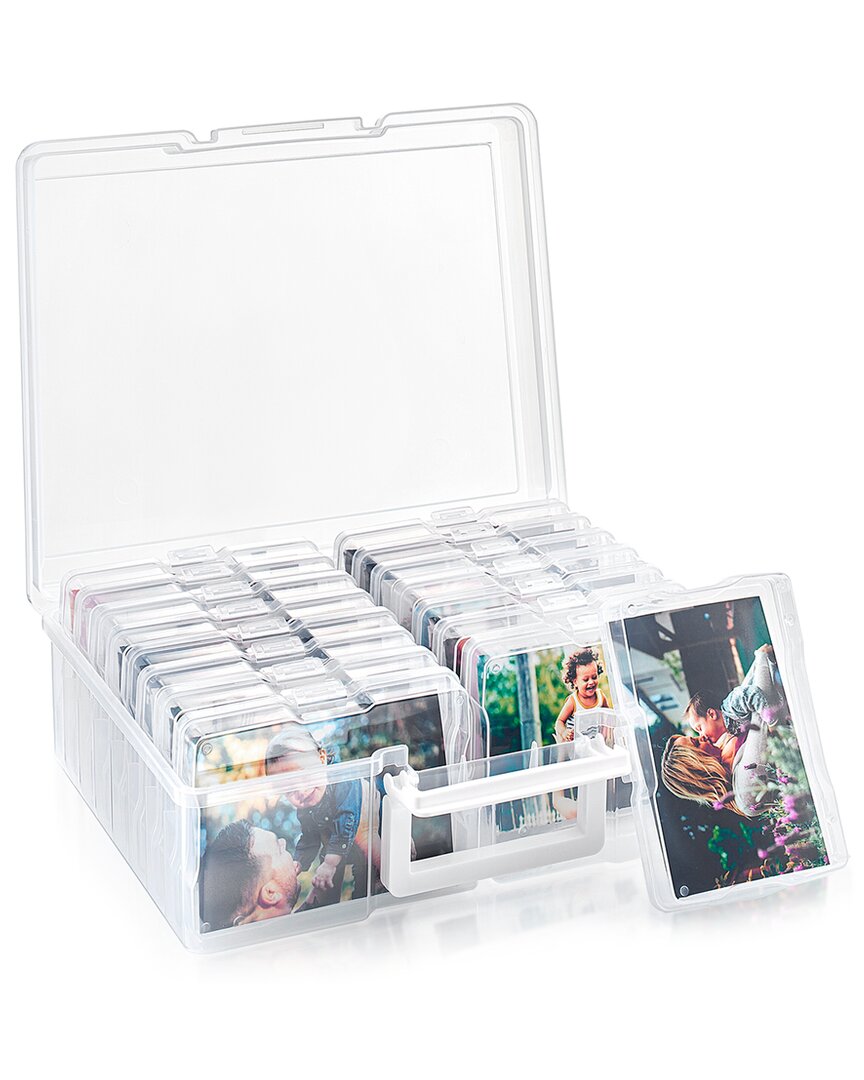Sorbus Clear Box With 16 Cases -4 X 6 Organizers