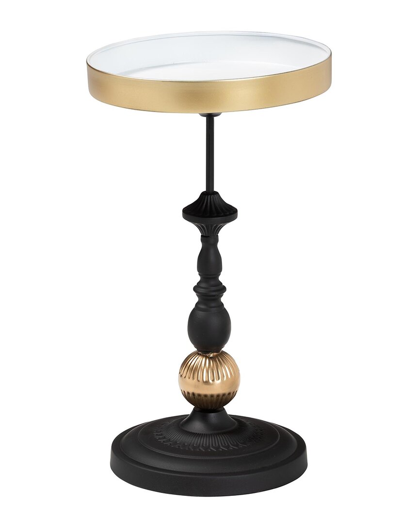 Baxton Studio Javion Modern Glam Round Accent Side Table In Multi