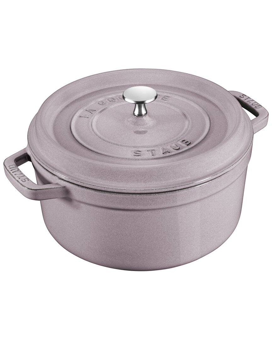 Staub Lilac Enameled Cast Iron Round Cocotte