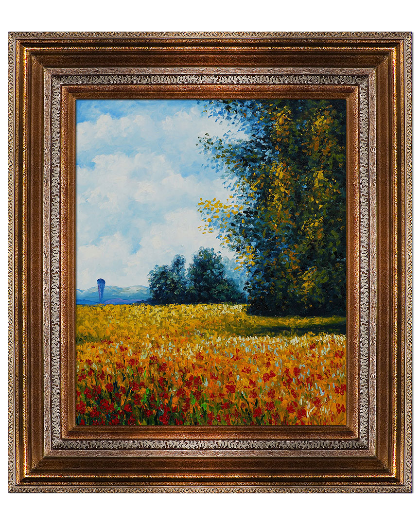 Museum Masters Hand-painted  Champ D'avoine (oat Field) By Claude Monet In Beige