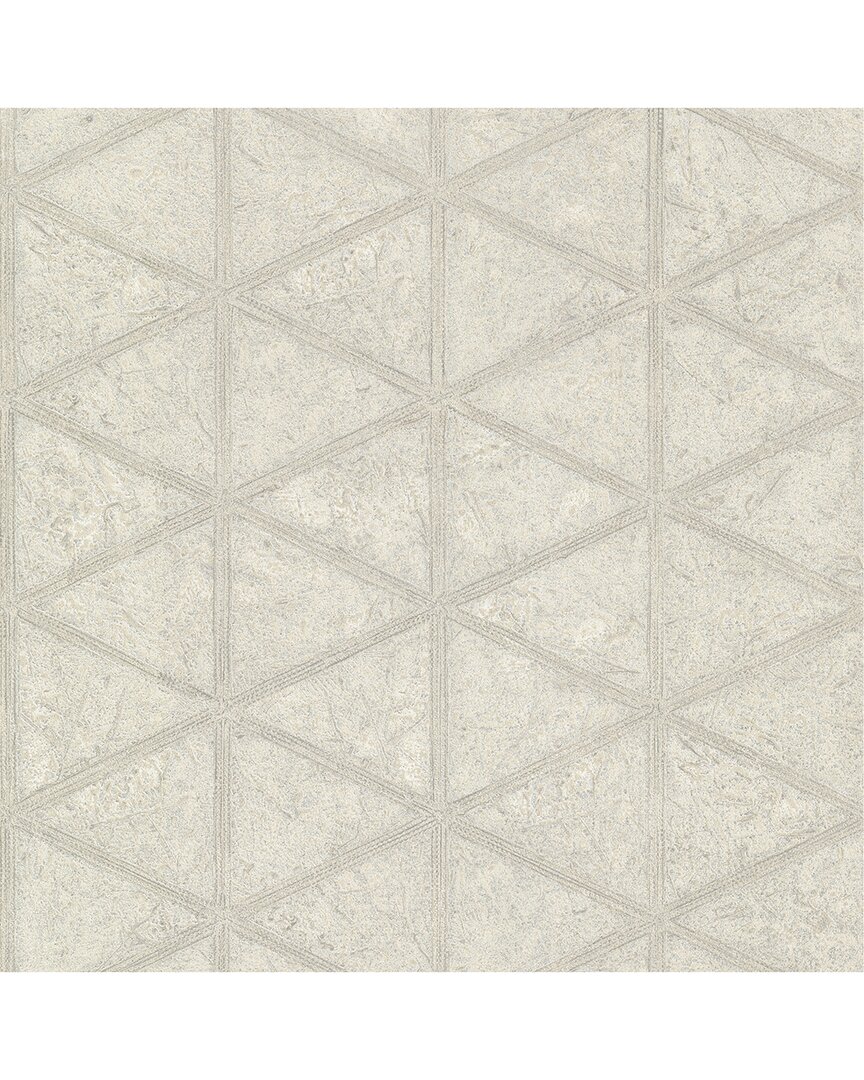 Brewster Mayari Platinum Tiled Wallpaper