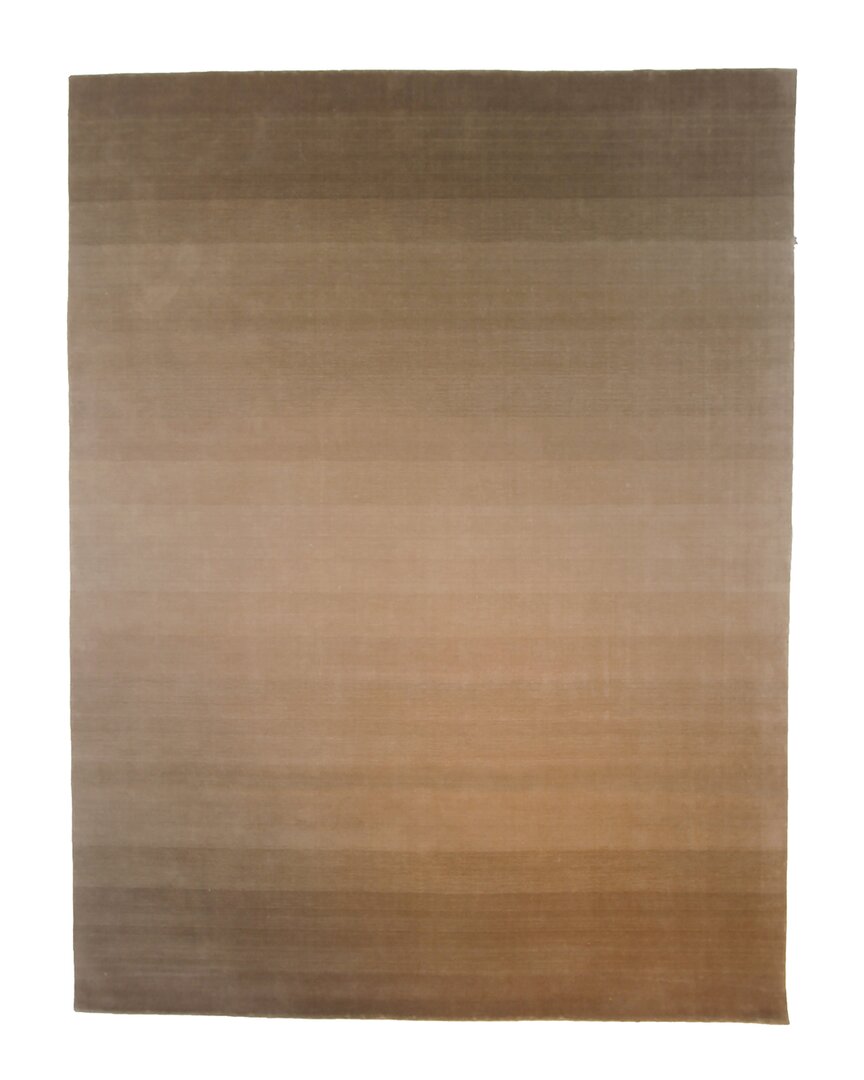 F.j. Kashanian Ombre Wool Rug In Brown