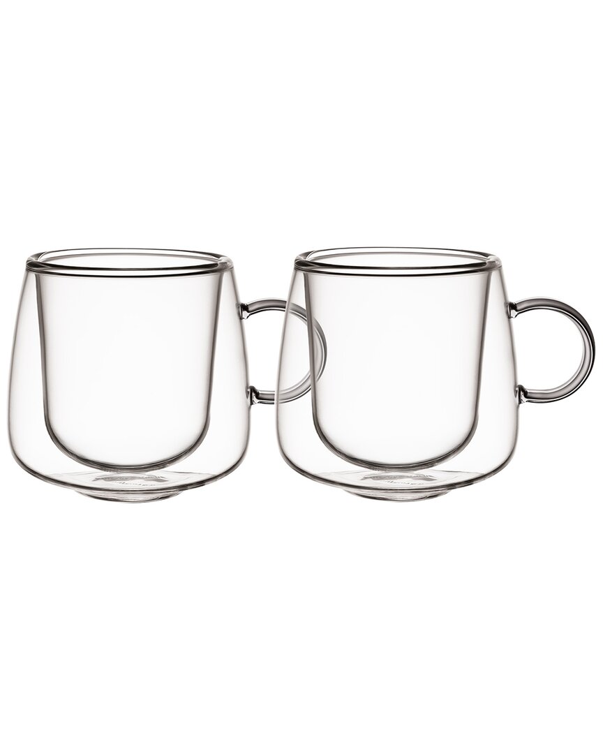 Villeroy & Boch Set Of 2 Artesano Hot & Cold Beverage Espresso Glass With  Handle