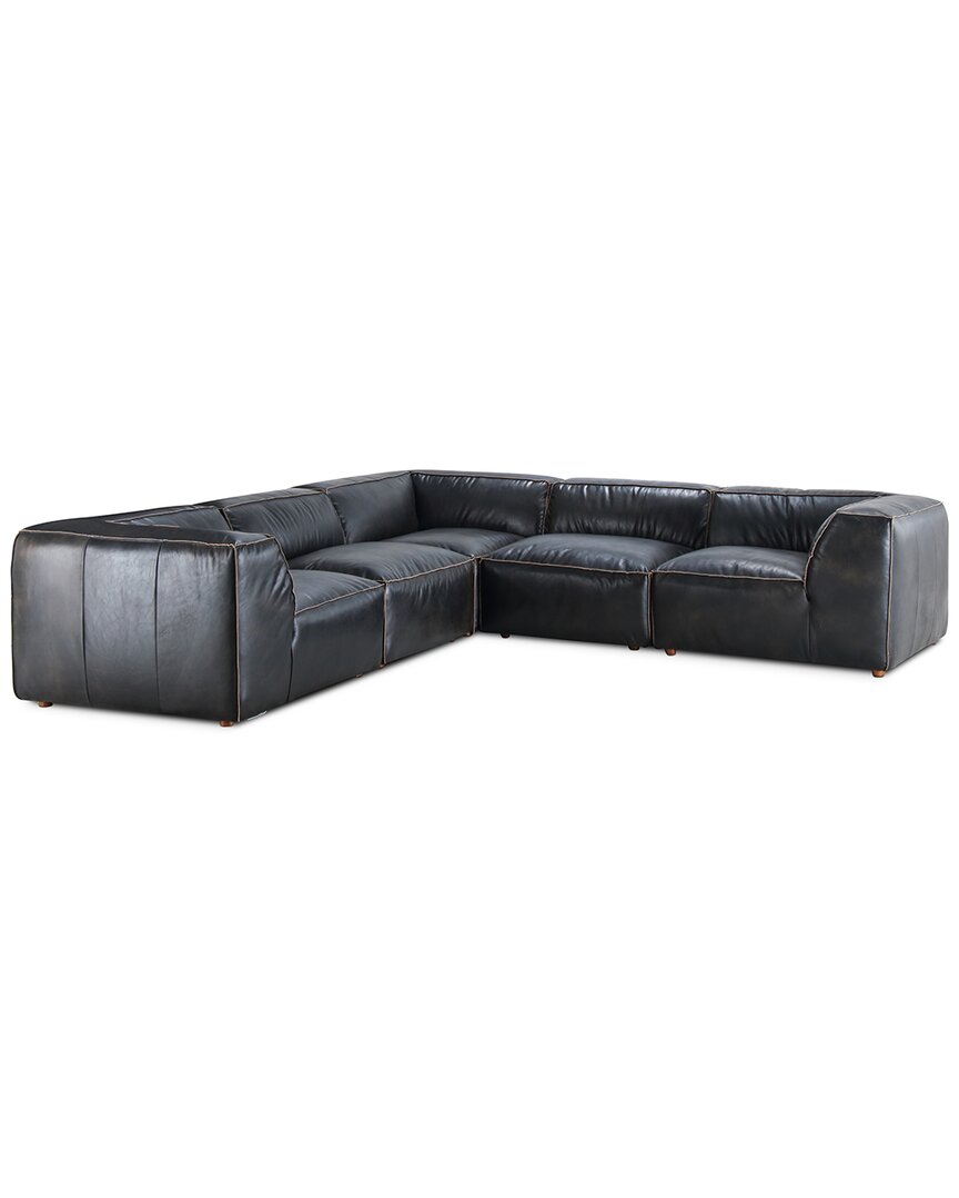 Moe's Home Collection Luxe Classic Left-facing Modular Sectional In Black