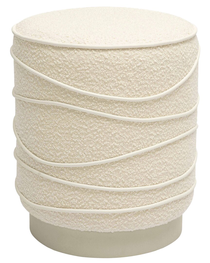 Tov Furniture Nero Boucle Ottoman