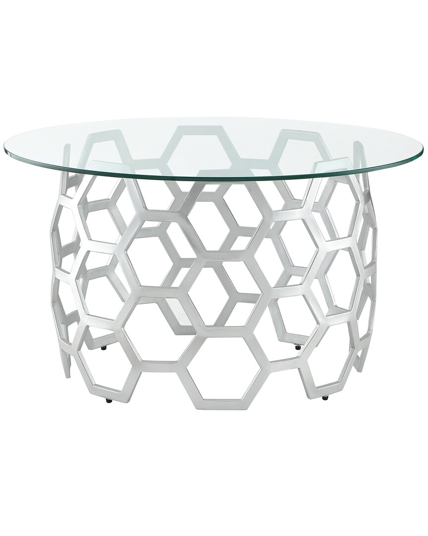 Shop Inspired Home Minae Coffee Table In Silver