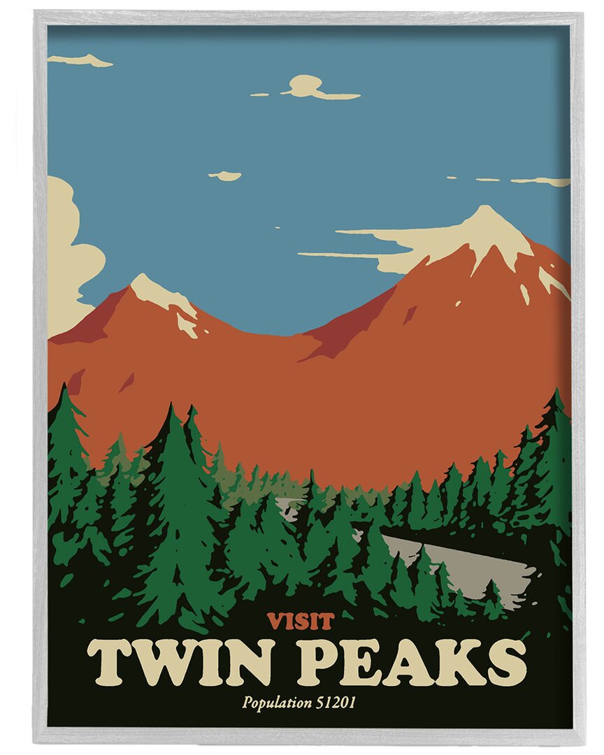 Stupell Visit Twin Peaks Mountain Landscape By Matheus Lopes Castro Wall Art