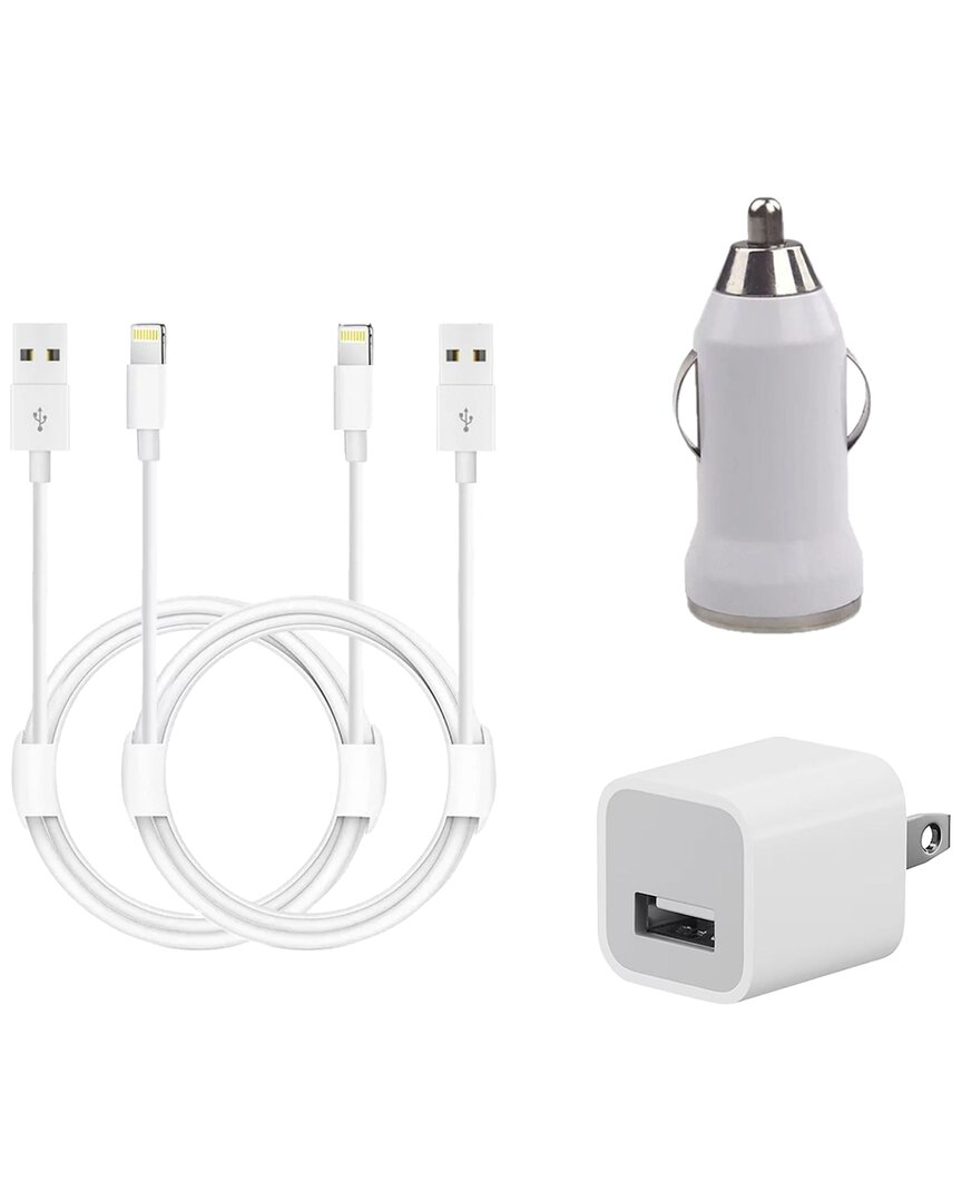 Fresh Fab Finds 4pc Phone Charging Kit In White