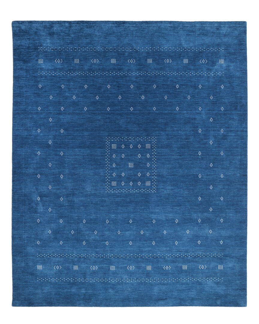 Solo Rugs Simi Bohemian Tribal Hand-loomed Wool-blend Area Rug In Blue