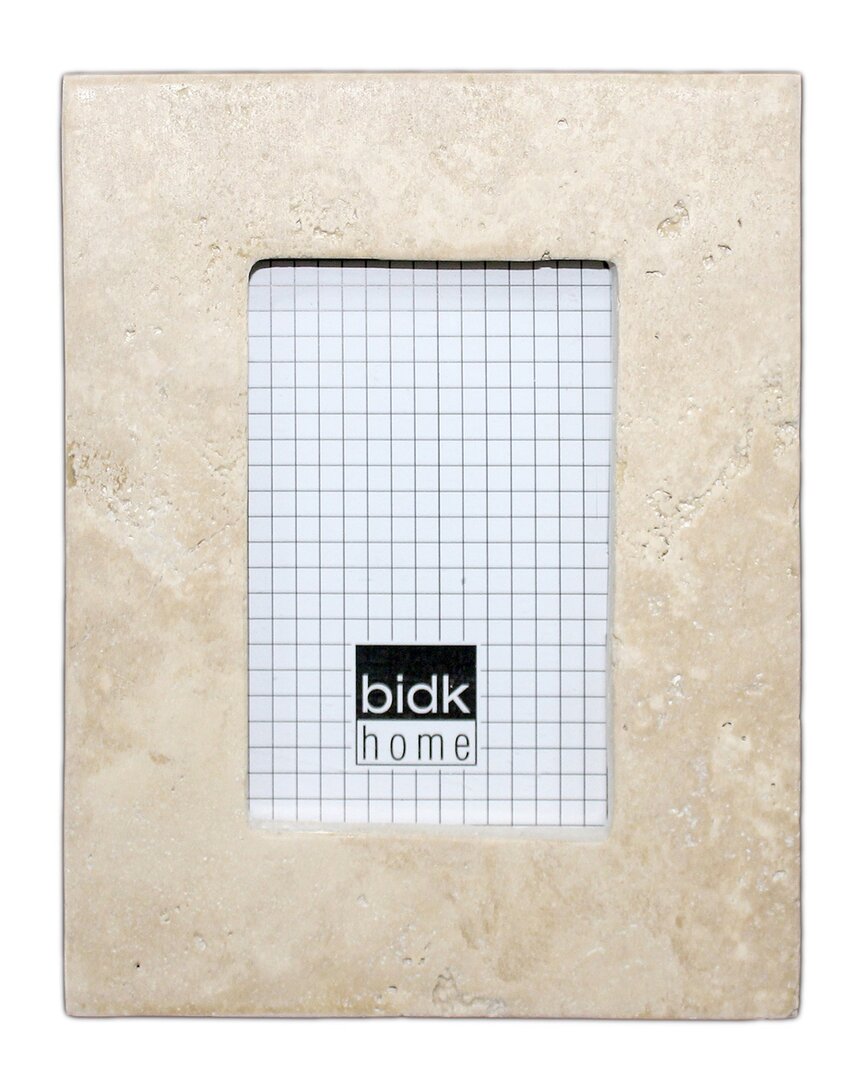 Bidkhome Travertine Rect. Box Sm. 6x4x2.5 In Beige