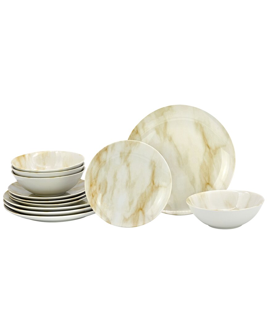 Godinger Nuvola Porcelain 12pc Dinnerware Set