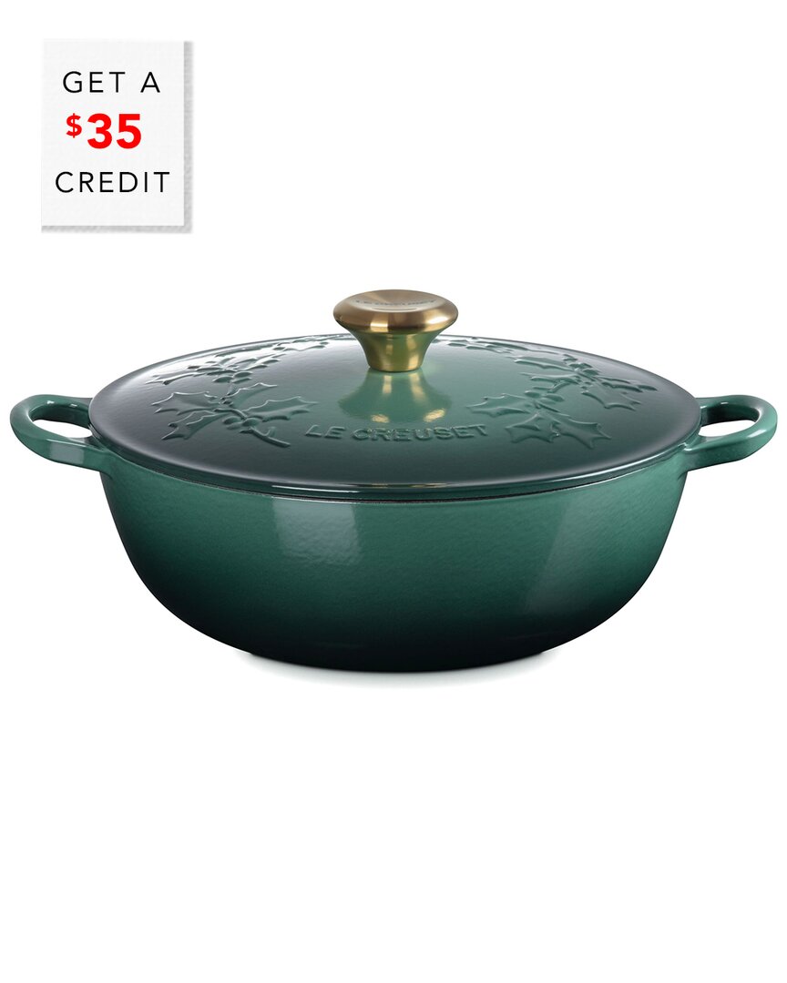 Le Creuset Holly 4.5qt Traditional Round Soup Pot With $35 Credit