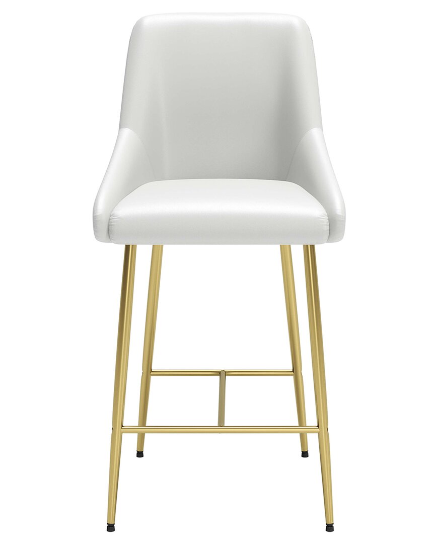 Zuo Modern Madelaine Counter Chair In White