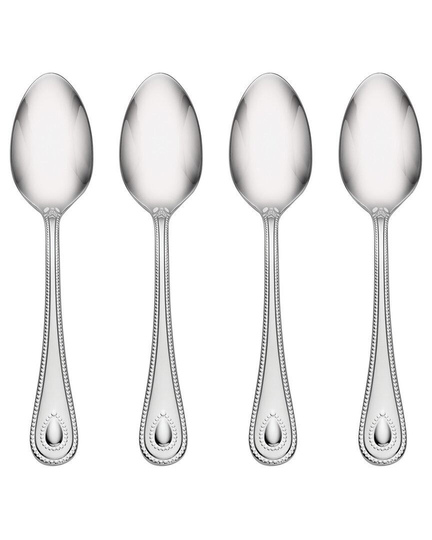 Lenox French Perle Dinner Spoons, Set Of 4 In Metallic