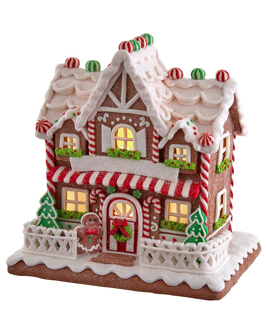 Kurt Adler Gingerbread Junction Table Piece