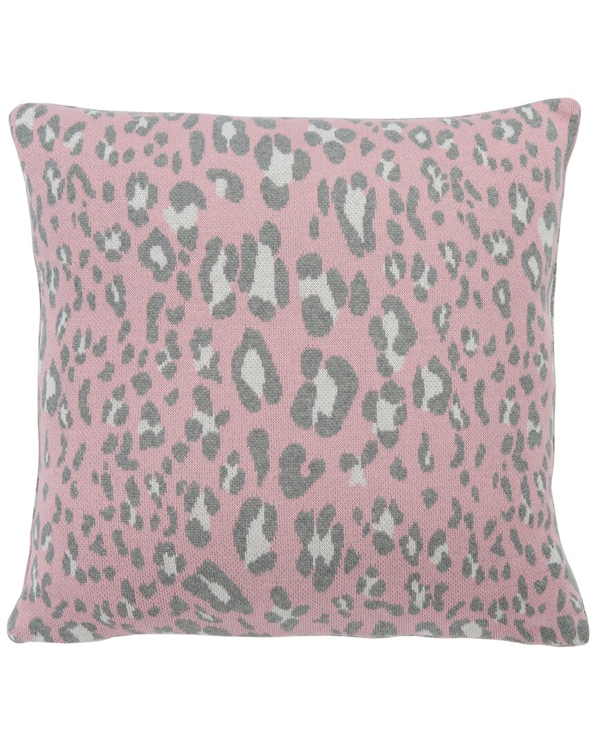 Safavieh Kasya Leopard Pillow In Pink