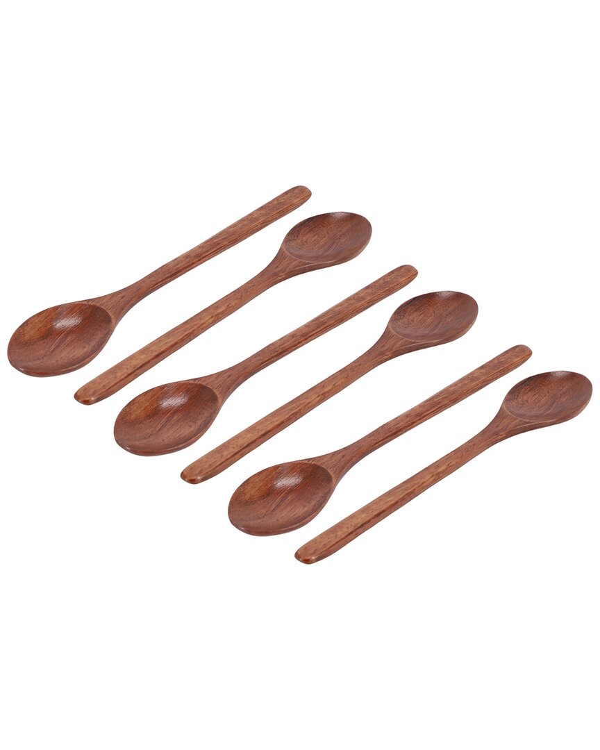 Megachef 6pc 9in Acacia Wood Spoon Set