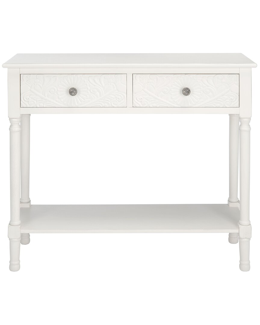 Safavieh Couture Josie 2 Drawer Console Table In White