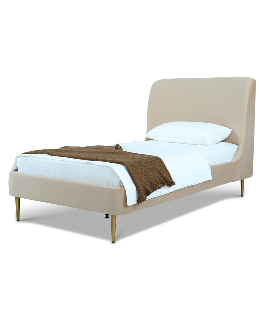 Manhattan Comfort Heather Twin Bed In Brown