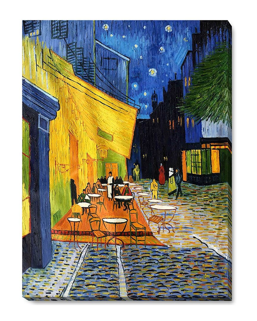 La Pastiche Cafe Terrace At Night Wall Art In No Color