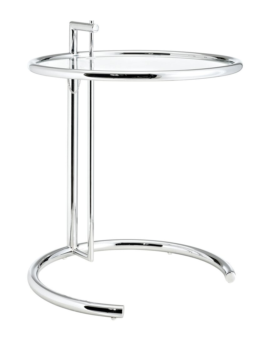 Modway Eileen Chrome Stainless Steel End Table In Silver